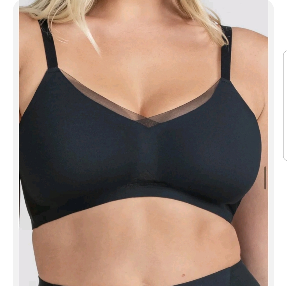 Honeylove Women's CrossOver Bra Black and Tan Soft Wire Free Size Large